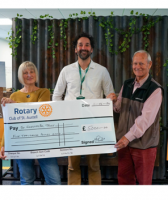 cheque presentation to ShelterBox